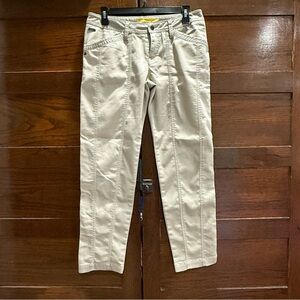 Lole sz 6 Light Khaki tan chino Pants slacks hiking active ankle length GUC
